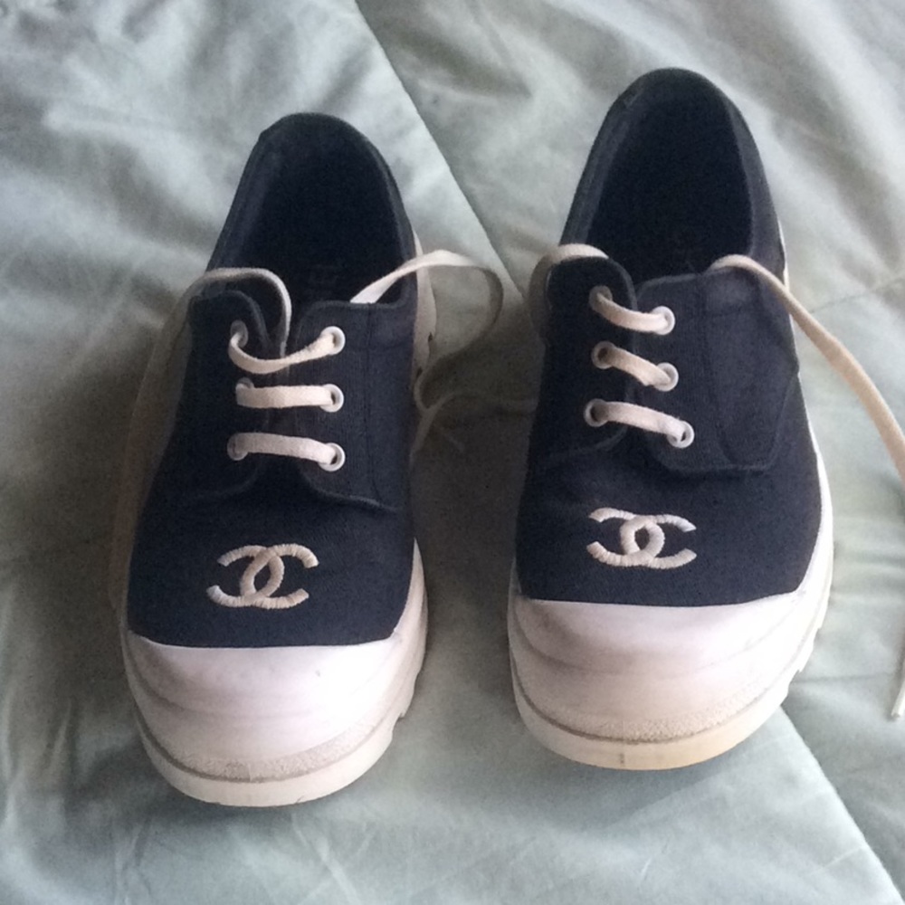 Chanel canvas shoes